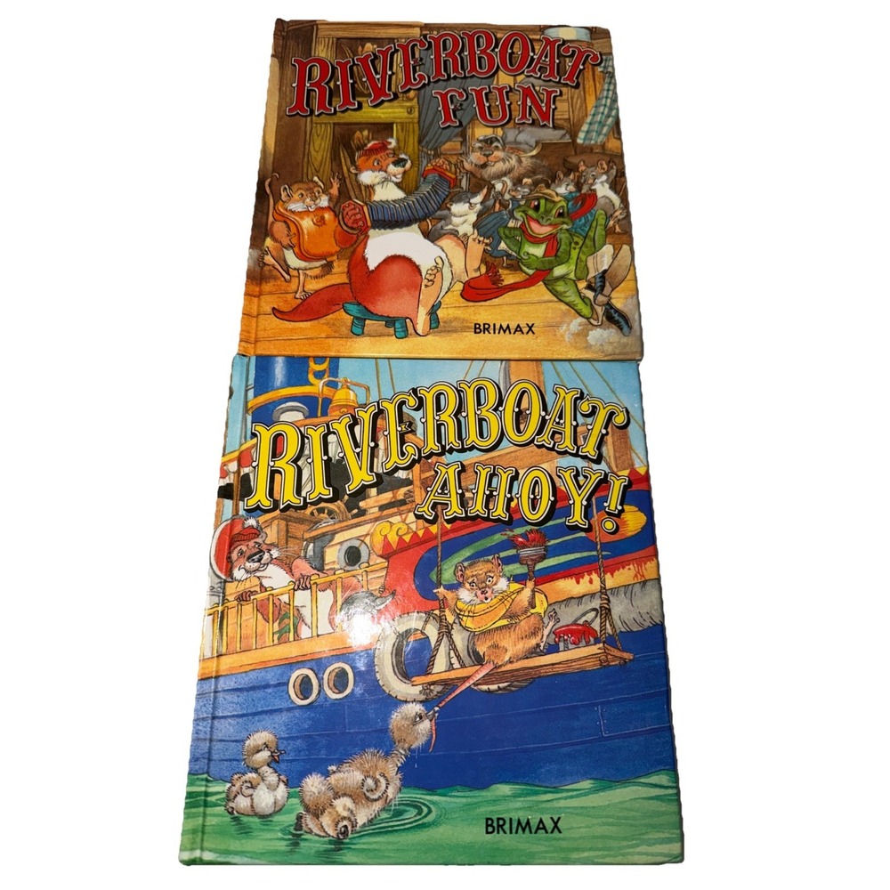 Riverboat Fun & Ahoy 2 Book Lot Animal Adventure Series Brimax Lucy Kincaid